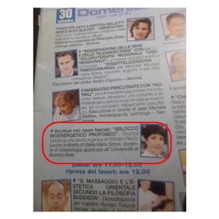 Italia Milan sblocco bioenergetico profondo 22ºcongresso lne